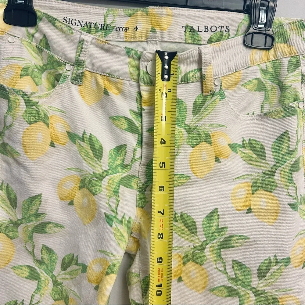 Talbots Signature Crop Size 4 Lemon Print